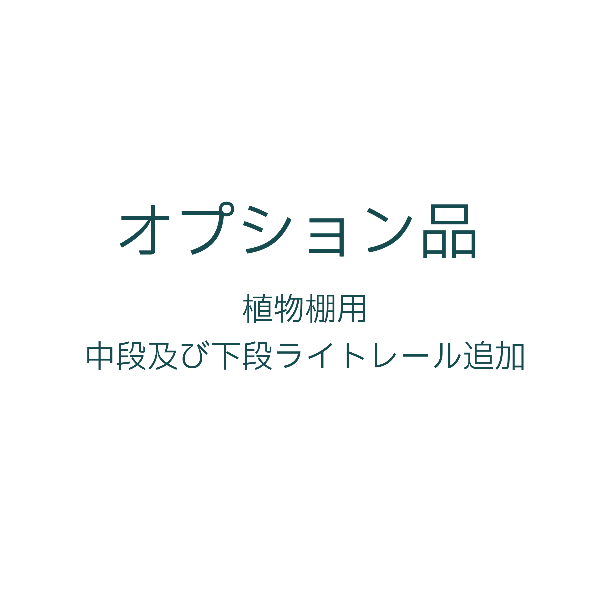オプション:植物棚用中段及び下段用ライトレール