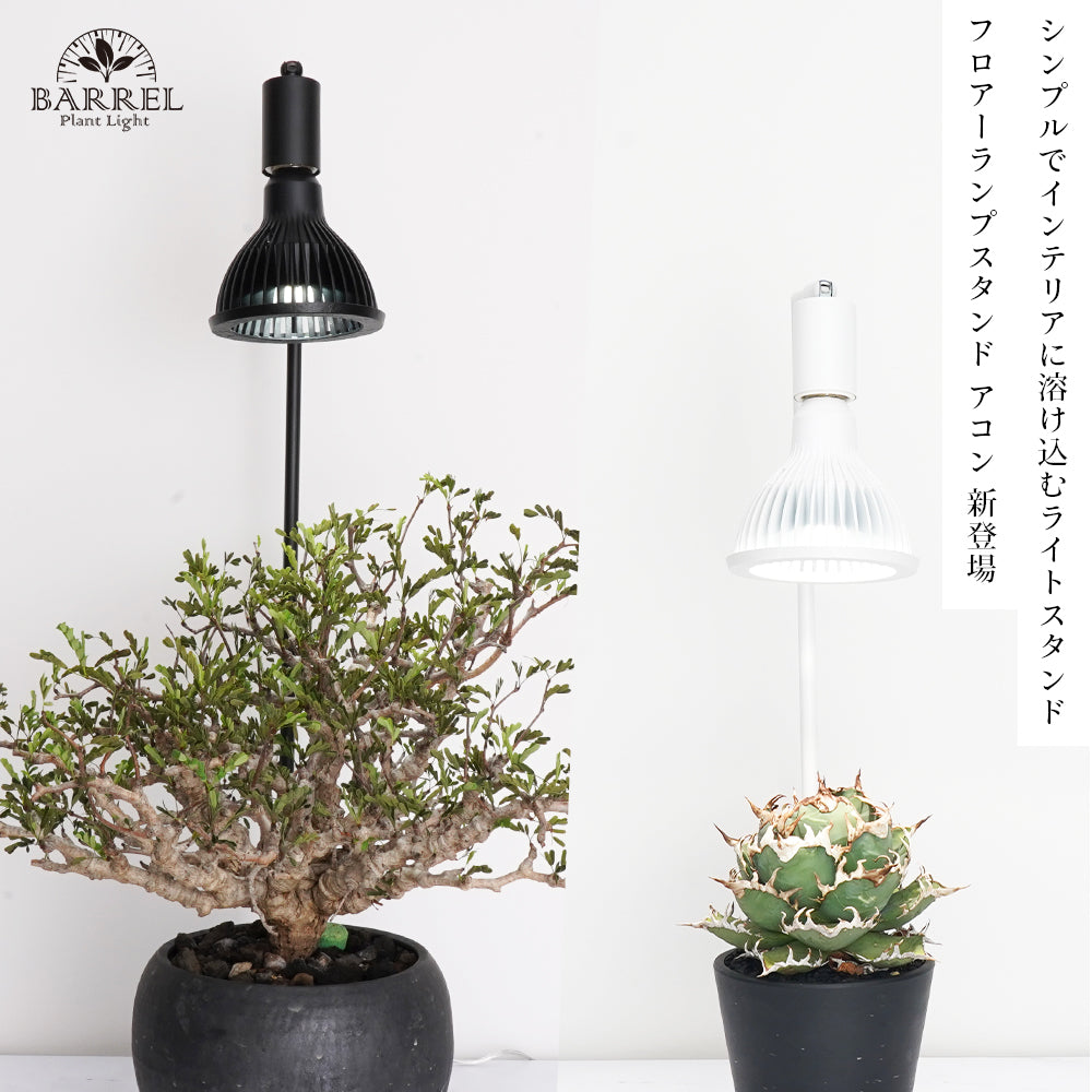 フロアーランプスタンド アコン ブラック ホワイト 植物育成ライト 角度調節可能 74CM FLOOR LAMP STAND【AKOND】
