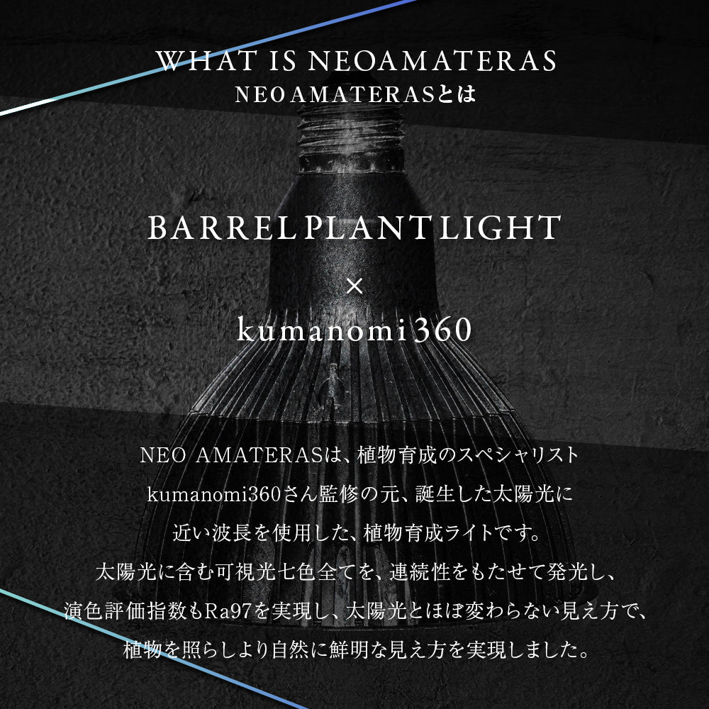 【NEO AMATERAS LED 20W】植物育成LED 太陽光LED アクアリウムLED テラリウム 室内太陽光LED ブラックボディ