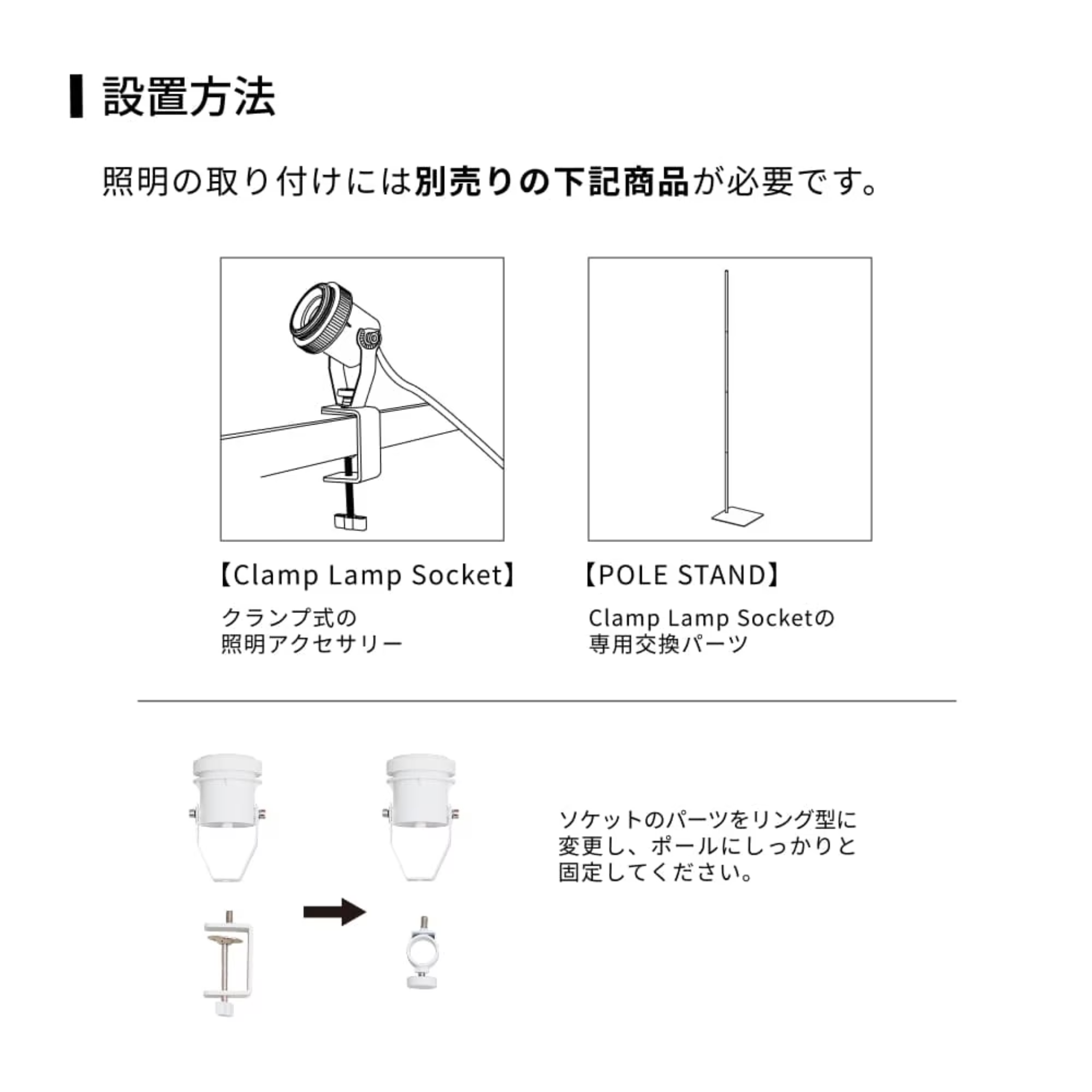 Clamp Ring【Clamp lamp Socket 専用パーツ】