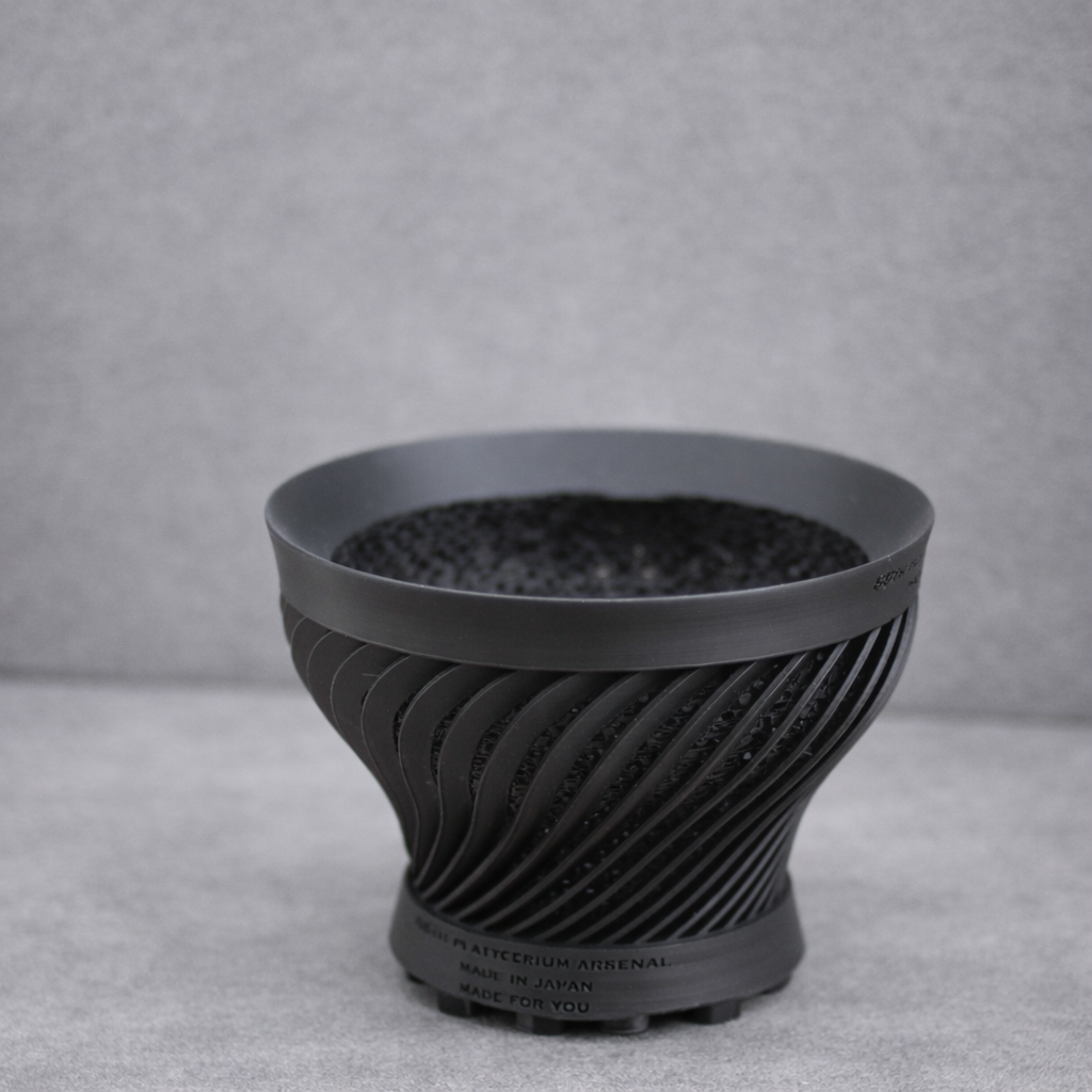 深呼吸する3Dプリンタ鉢/つぼみ