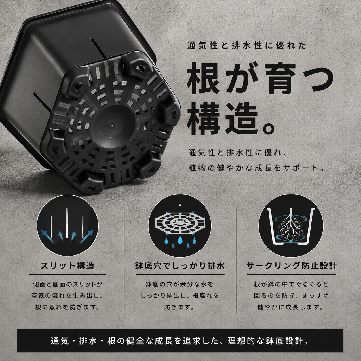 HEXA-POT 5号鉢
