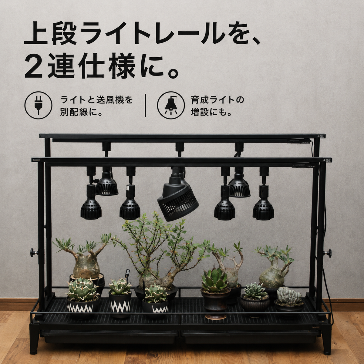 オプション:上段ライトレール