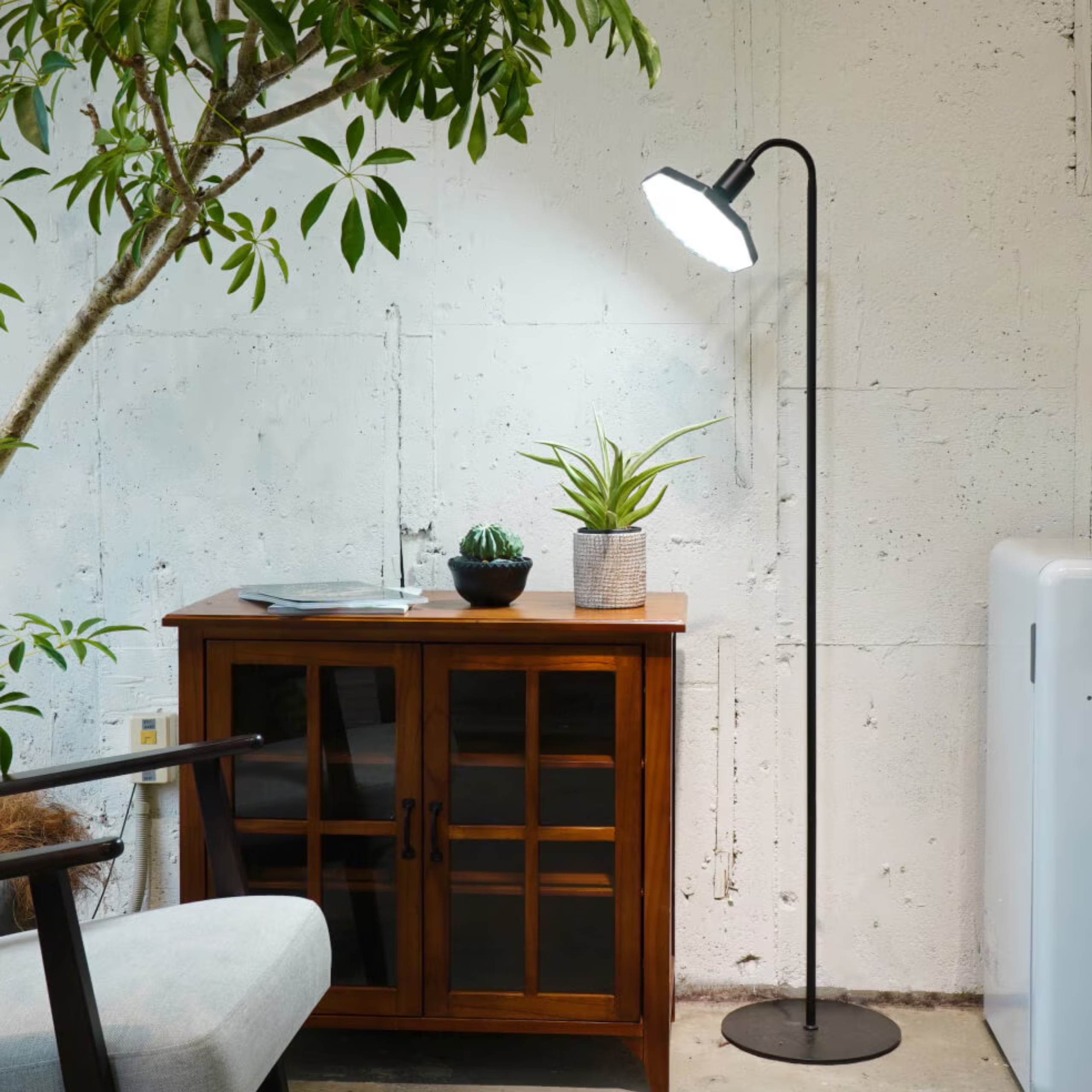 Floor Lamp Stand Akond Black White Plant Growth Light Adjustable Angle 74CM FLOOR LAMP STAND [AKOND]