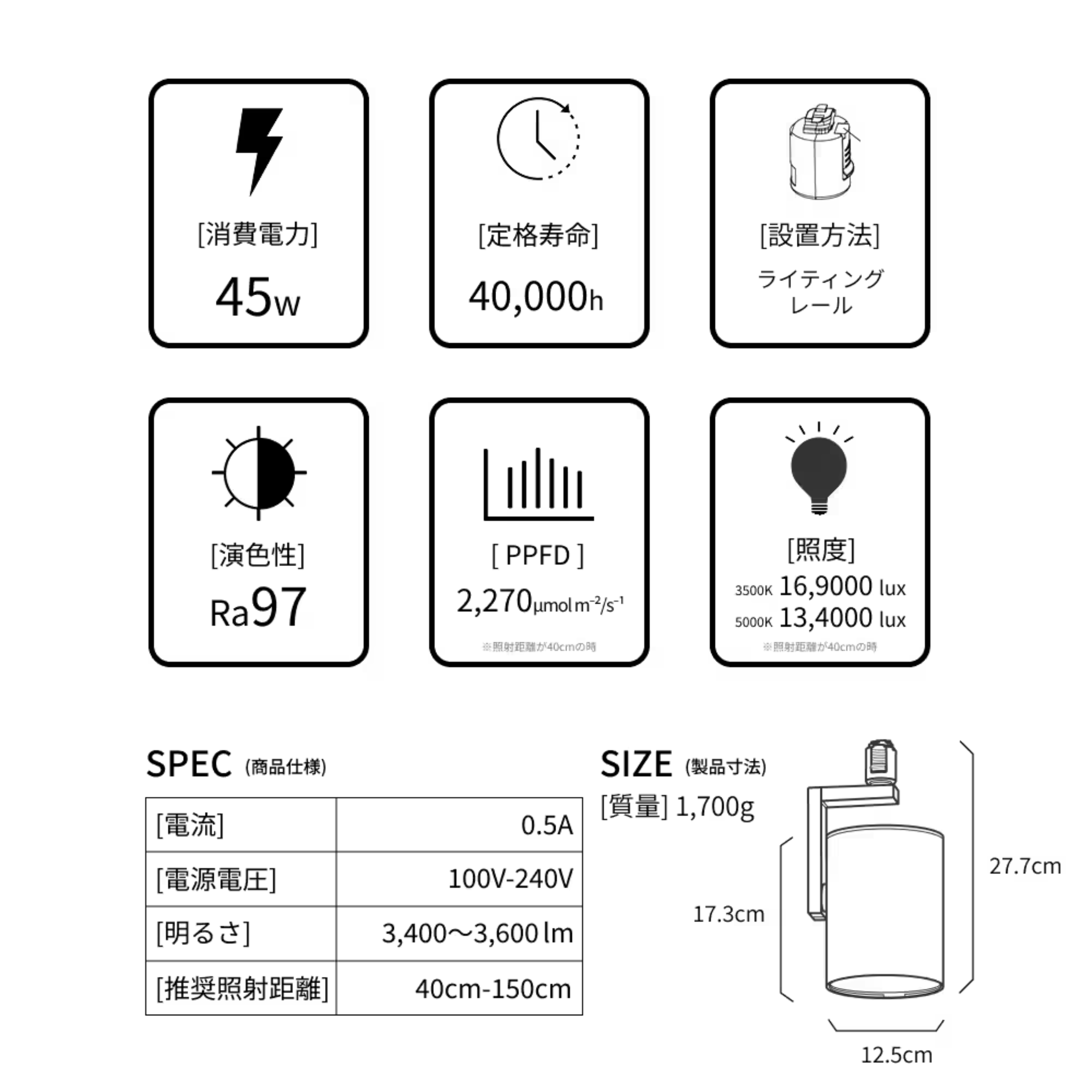 HADES LED 45W(5000K)