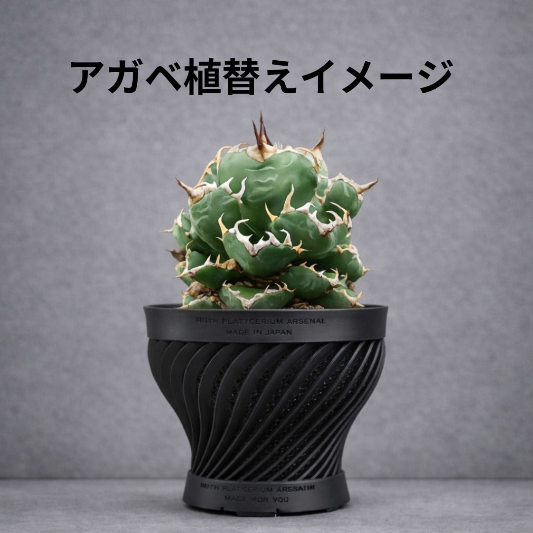 深呼吸する3Dプリンタ鉢/つぼみ