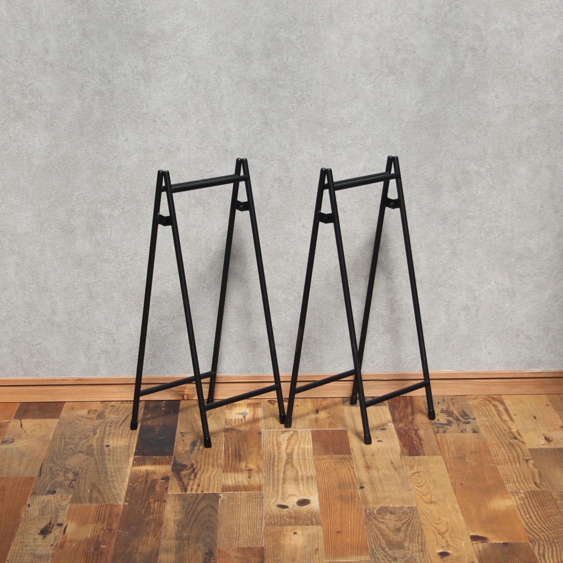 ⌘専門出品⌘鉄脚、ラック、シェルフ⌘ KanademonoNaturalRubberwoodBla
